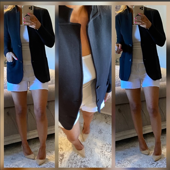 Last💕Stunning sweater blazer in black